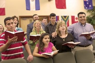 … a church with hymnbooks